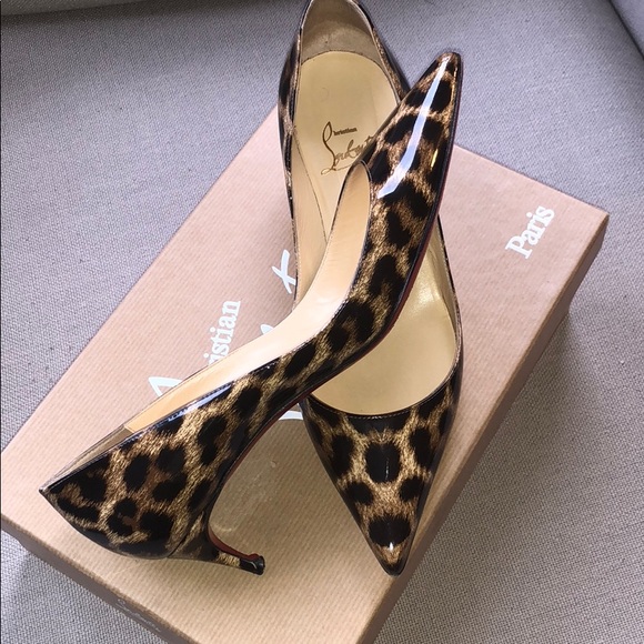 Christian Louboutin Rocket 45 Patent Leopard 37.5 - Picture 2 of 4